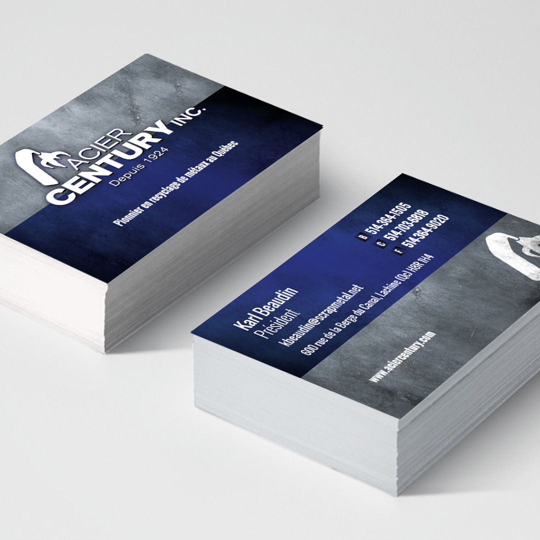 Carte d'affaire Acier Century