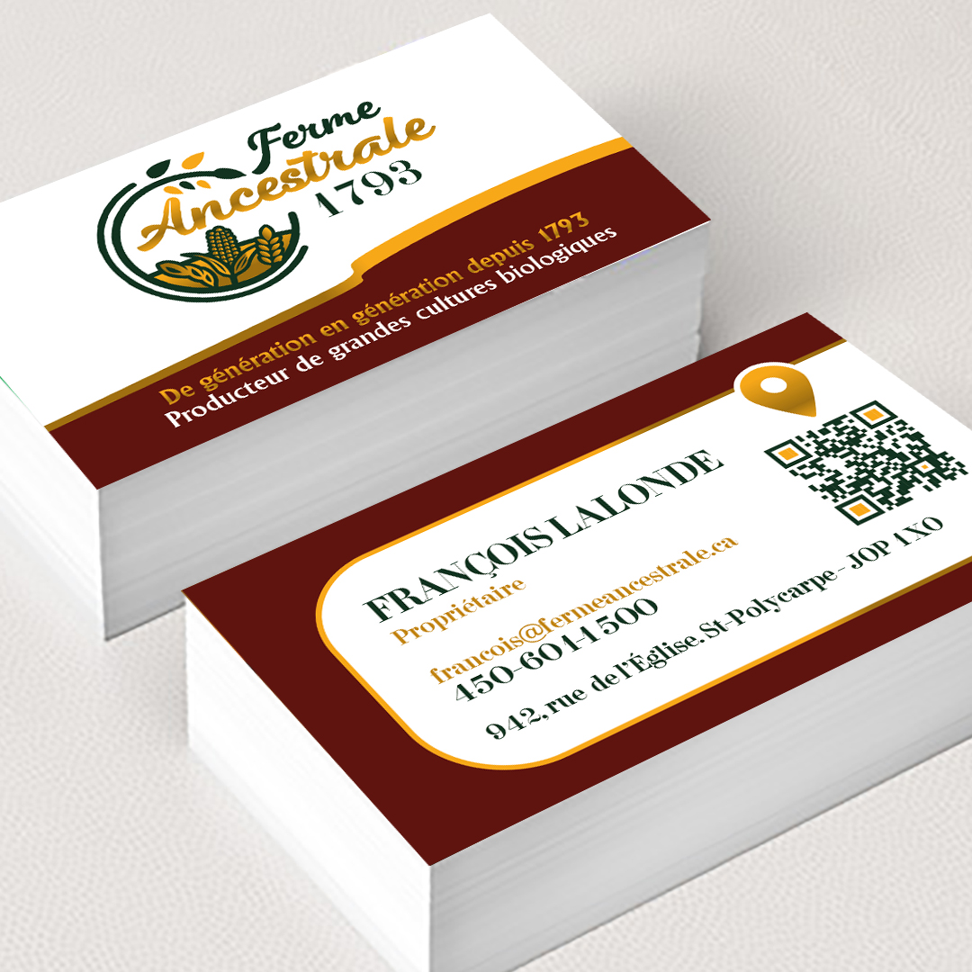 Carte professionnelle Ferme Ancestrale