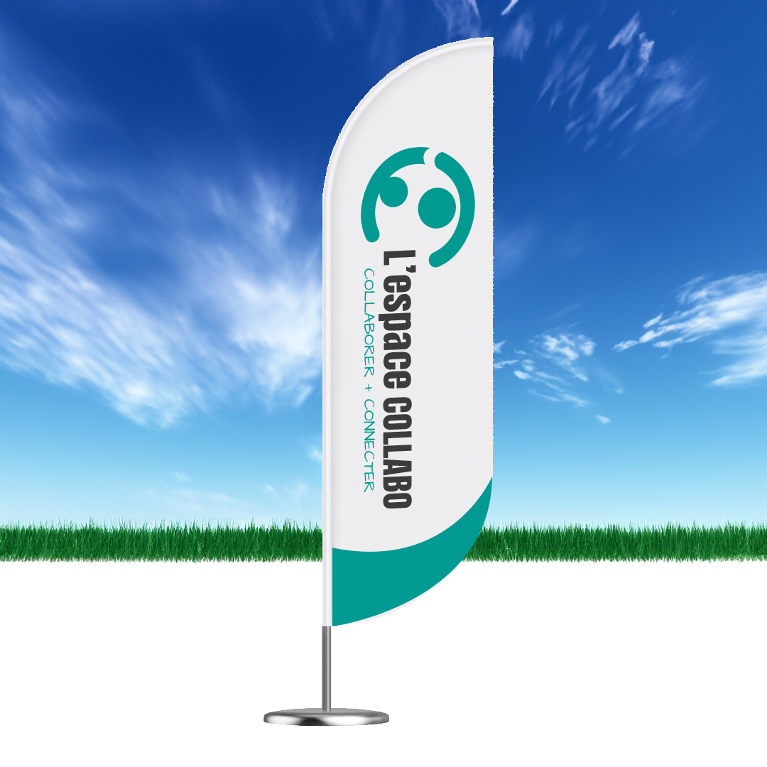 L'espace Collabo drapeau beach flag