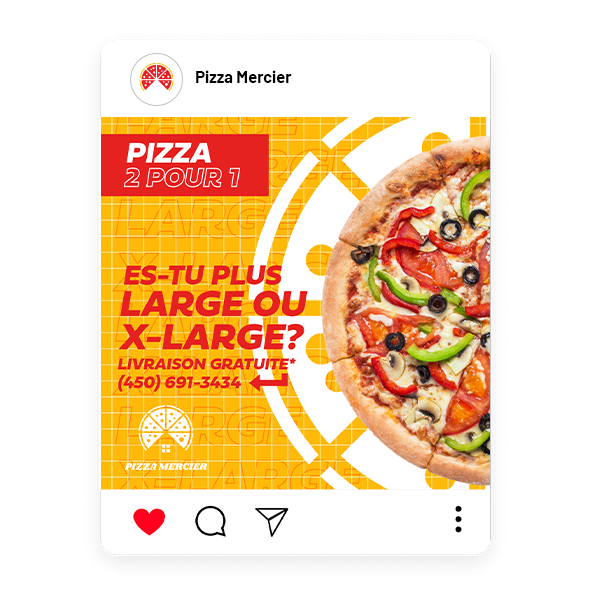 Gestion de réseaux sociaux Pizza Mercierx